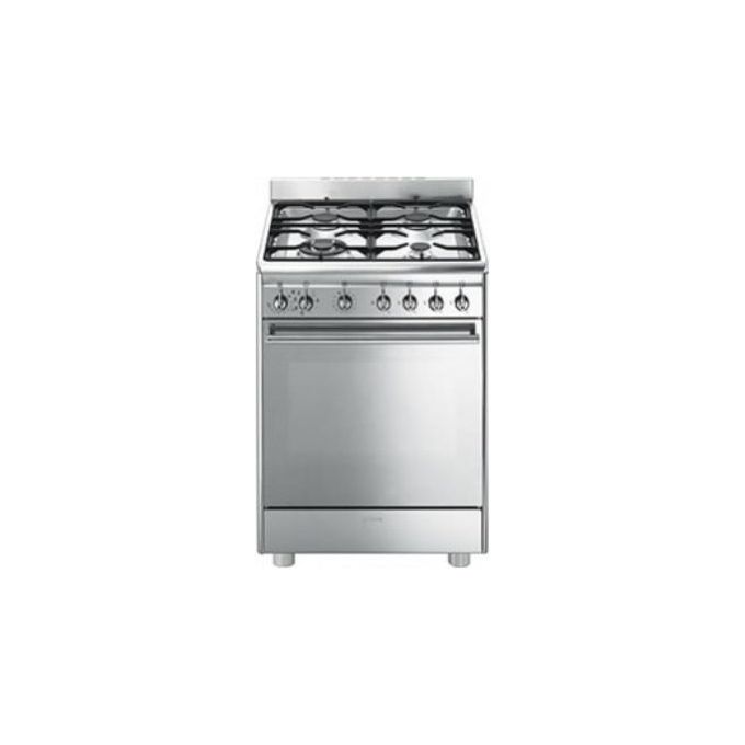 Smeg Cucina 60cm 4 fuochi Forno elettrico 72lt Cl. A inox
