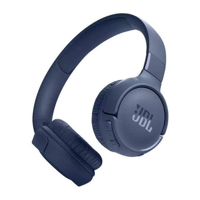JBL JBLT520BTBLUEU Tune 520BT Cuffie On-Ear Wireless Bluetooth 5.3 Pieghevoli Microfono Multipoint 57h autonomia colore Blu