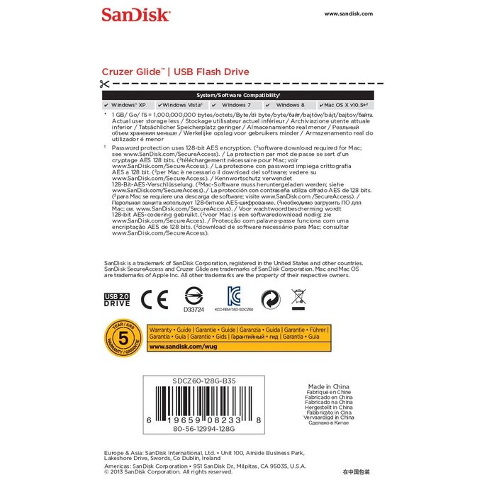 Sandisk Cruzer Glide 128gb