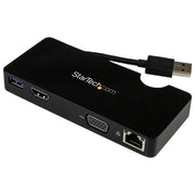 StarTech Mini Docking Station Universale per Laptop USB 3.0 con uscita HDMI-VGA e Gigabit Ethernet USB 3.0