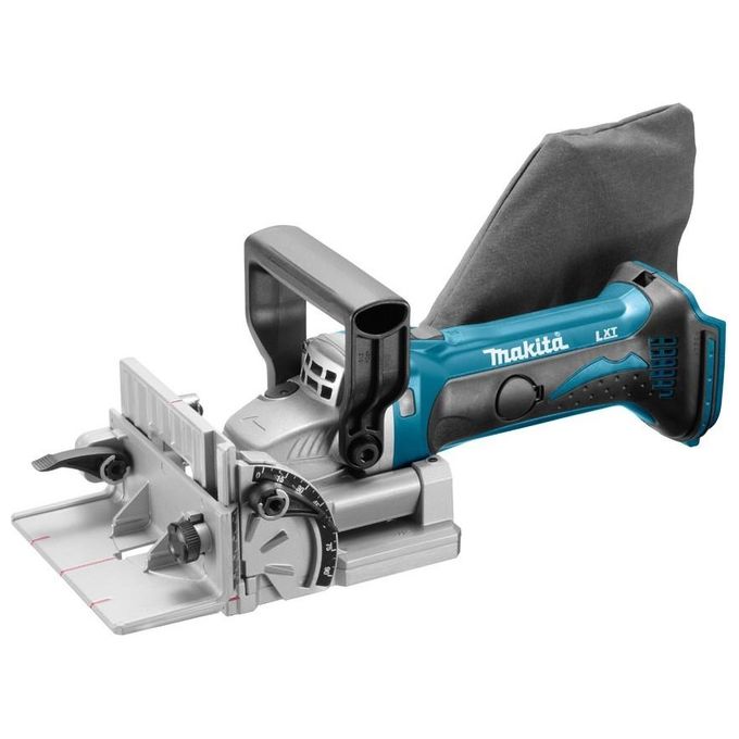 Makita DPJ180ZJ Fresatrice Intestatrice 18V 6500 rpm Motore Brushless Diametro Lama 100 mm Profondita' 20 mm Valigetta Inclusa colore Nero