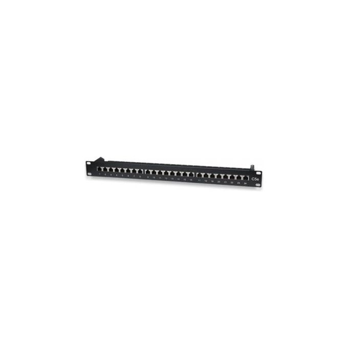 WP WPC-PAN-5F-24 Pannello Patch 19'' 1U 24 Porte RJ45 Cat5e STP colore Nero