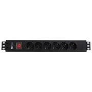 Eminent Wp Rack Multiple Socket Unita' di Distribuzione Alimentazione 250V c.a. V 3500W Ingresso: CEI 23-16-VII Connettori di uscita 6 1U 19'' 2mt