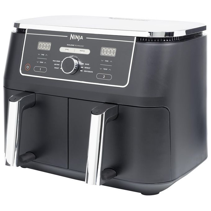 Ninja AF400EU Friggitrice ad aria Dual Zone 9.5 L 2470 W 6 funzioni 2 cestelli digitale colore Nero