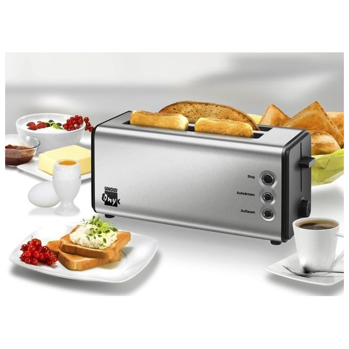 Unold 38915 Toaster Onyx Duplex Tostapane a Doppia Fessura 1400 W Acciaio Inossidabile