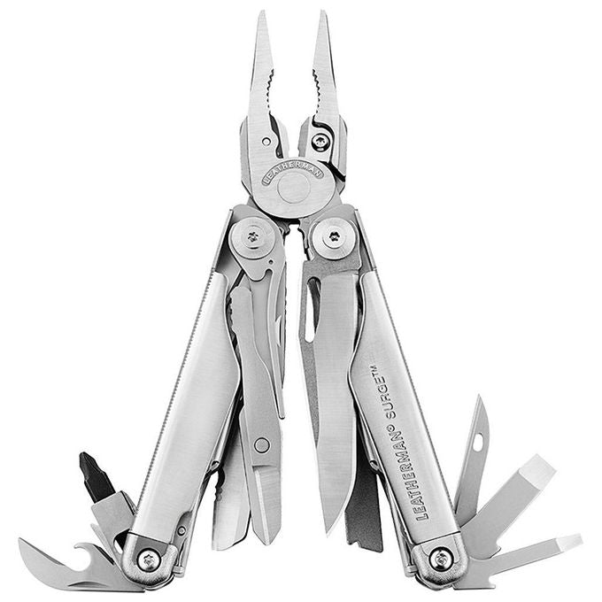 Leatherman 830165 Surge Pinza Multiuso Lavoro Pesante 21 Strumenti Acciaio Inossidabile 420HC Lama 7,87 cm con Custodia Colore Acciaio Inossidabile