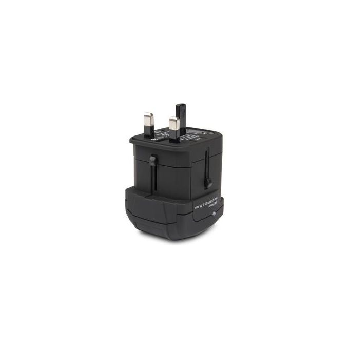 Hamlet XPW2UTRAVEL Adattatore Universale da Viaggio   2 USB charger da 2100 mA cadauna
