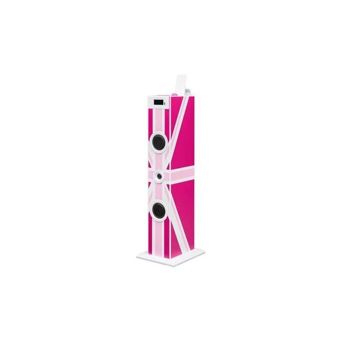 Big Ben Torre Multimediale Docking +  Microfono Uk Flag Rosa