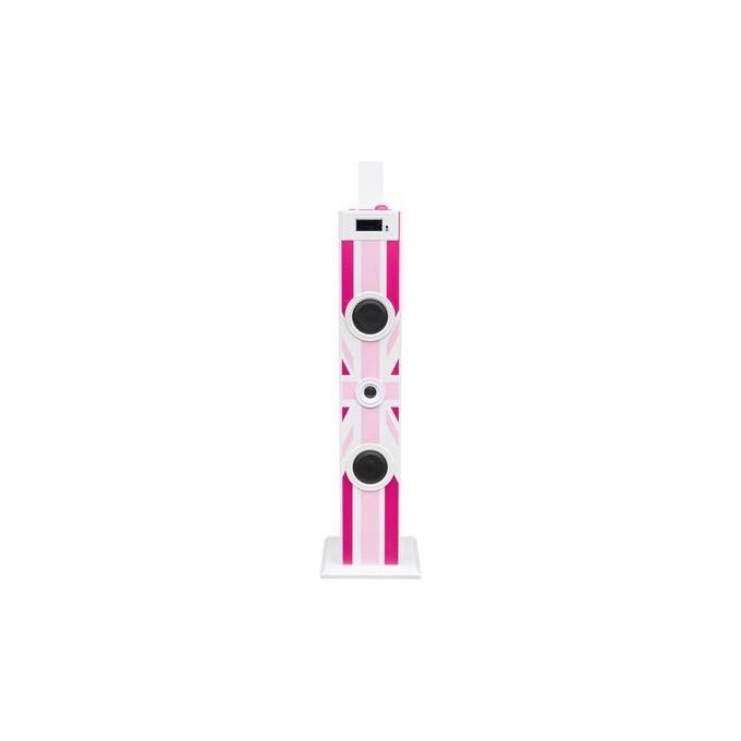 Big Ben Torre Multimediale Docking +  Microfono Uk Flag Rosa