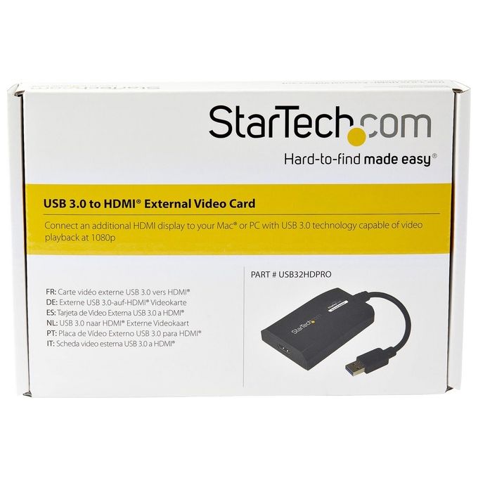 StarTech Adattatore convertitore USB 3.0 a HDMI 4K per MacÂ and PC Scheda Video esterna DisplayLinK HD 1080p