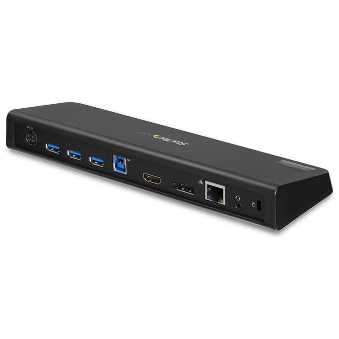 StarTech Docking Station Laptop universale USB 3.0 a doppia uscita video 4K DisplayPort - HDMI Gbe + porta USB a ricarica rapida