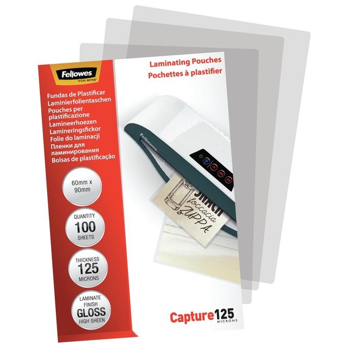 Fellowes Cf100pouch 60x90 125micron