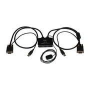 StarTech Switch Commutatore KVM USB VGA a 2 porte - Alimentato via USB con pulsante di commutazione a distanza