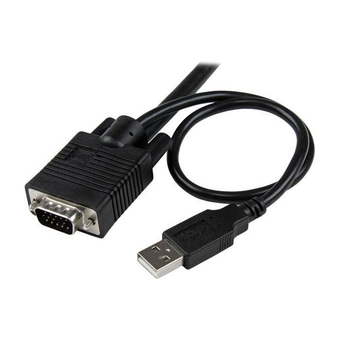 StarTech Switch Commutatore KVM USB VGA a 2 porte - Alimentato via USB con pulsante di commutazione a distanza