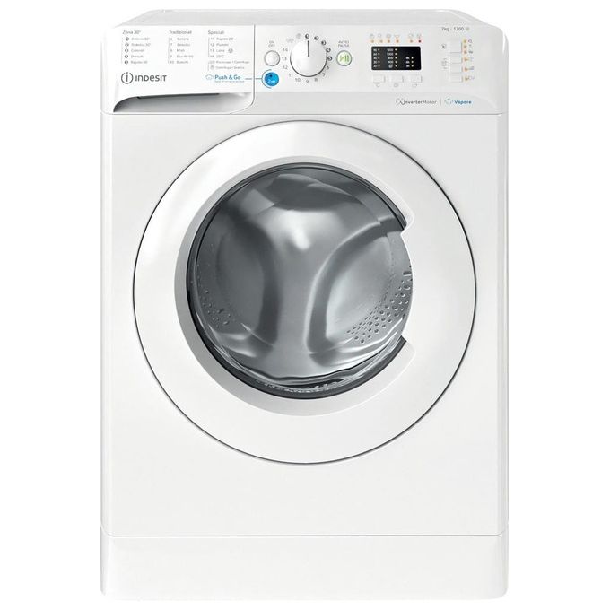 Indesit BWSA 7125X WV IT Lavatrice Slim 7 Kg Classe B Profondita' 43 cm Centrifuga 1200 giri Motore Inverter Funzione Vapore