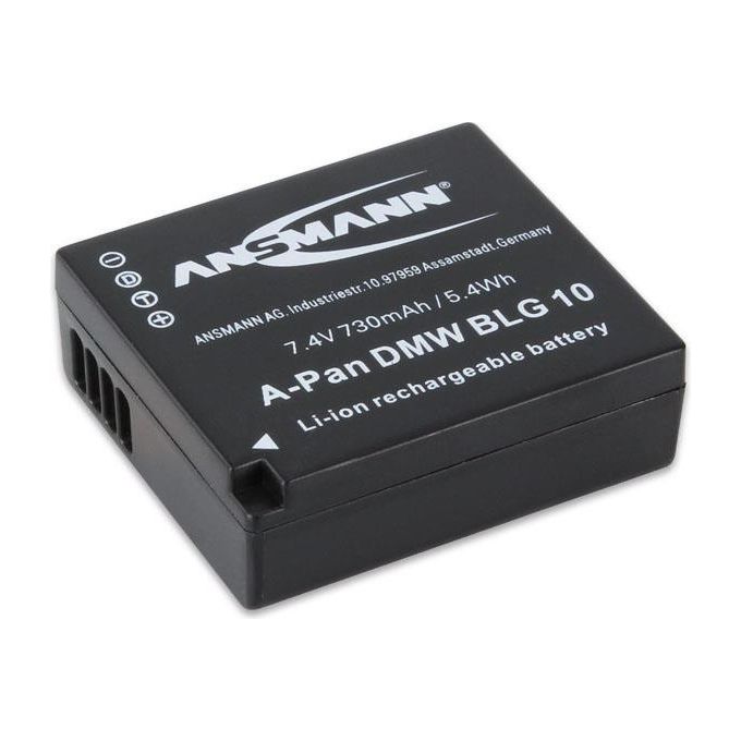 Ansmann 1400-0063 Batteria Ricaricabile Compatibile con Panasonic DMW-BLG10 730 mAh 7,4 V Lithium-Polymer colore Nero