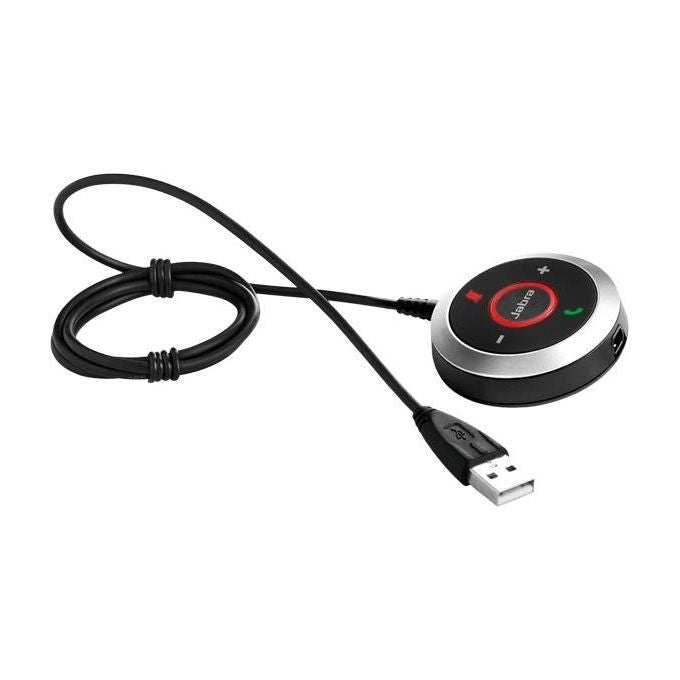 Jabra 14208-04 Evolve 40 Link Unita' di Controllo con Cavo USB per Audio Pulsanti Compatibile Windows Mac colore Nero Argento