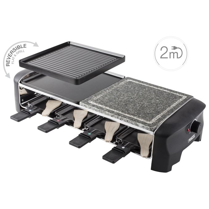 Princess 162820 Raclette 8 Stone e Grill Party