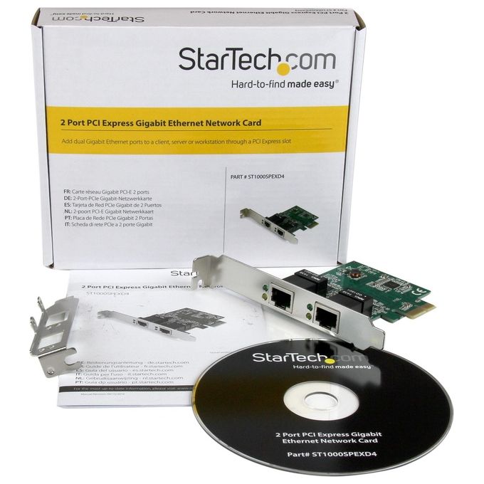 StarTech Adattatore Scheda di Rete Ethernet Gigabit PCI express PCIe NIC a 2 porte RJ45 da 1 Gbps