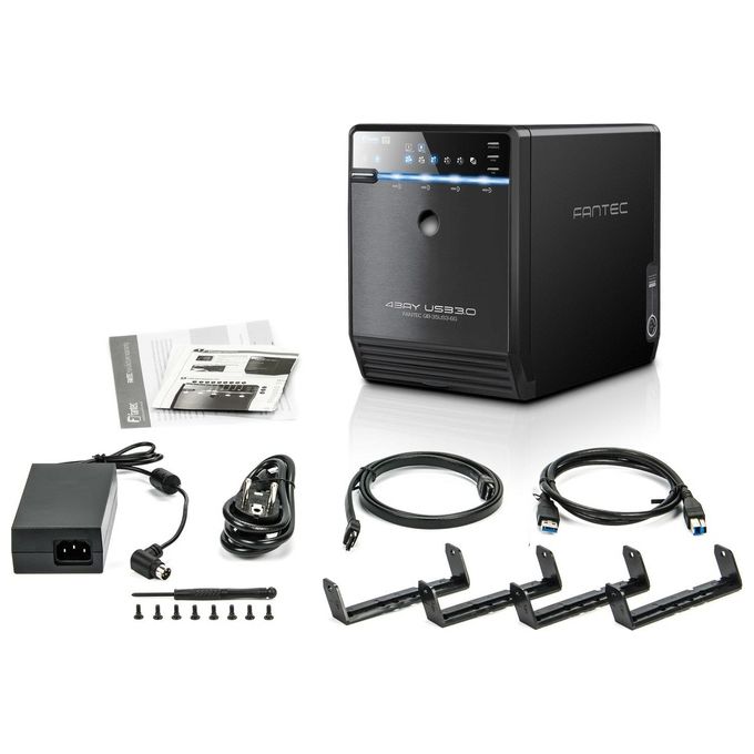 Fantec 1695 QB-35US3-6G Case Esterno per 4x Hard Disk SATA I-II-III 3.5'' USB 3.0 eSATA Ventola 80 mm Termocontrollata colore Nero