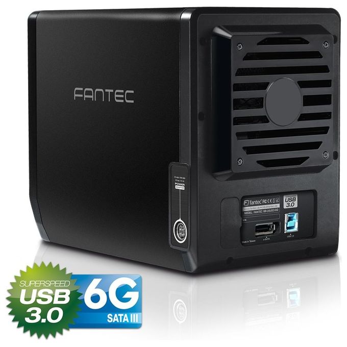 Fantec 1695 QB-35US3-6G Case Esterno per 4x Hard Disk SATA I-II-III 3.5'' USB 3.0 eSATA Ventola 80 mm Termocontrollata colore Nero