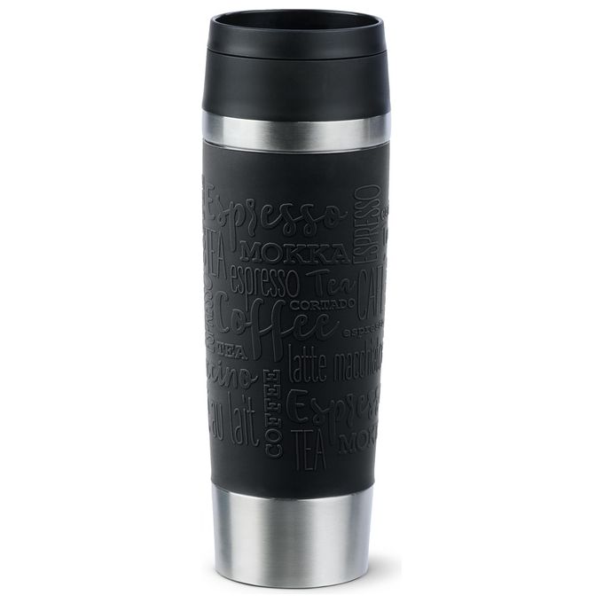 EMSA N2022000 Travel Mug Classic Tazza da Viaggio 500 ml Acciaio Inox con Isolamento Termico Doppia Parete e Chiusura Ermetica colore Nero