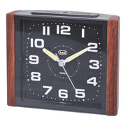 Trevi 0309530 Orologio-sveglia in Legno Silent Quartz, Grande Quadrante Illuminato, 2 batt aa