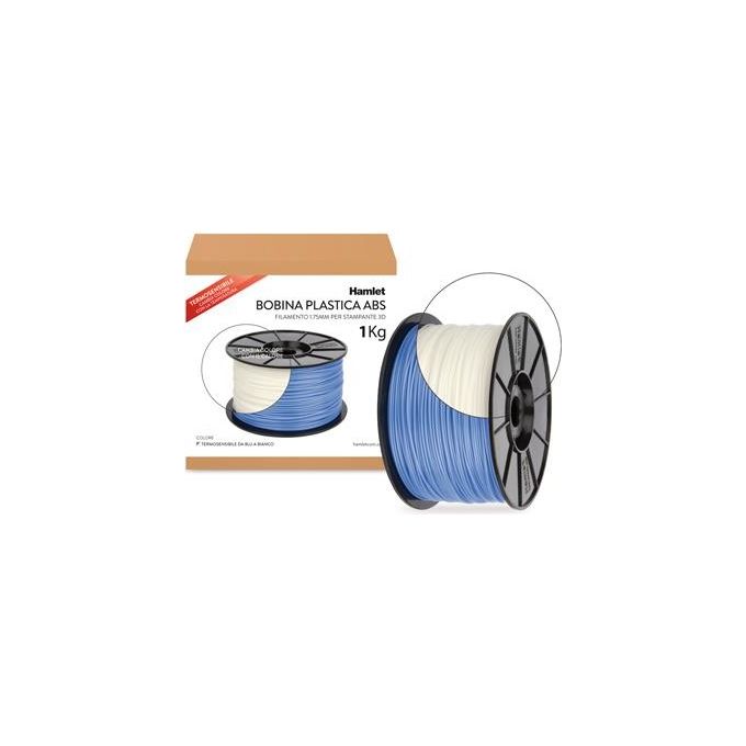 Hamlet Bobina abs 1kg x Stampante 3dx100 Blu-Bianco sp 1 75mm