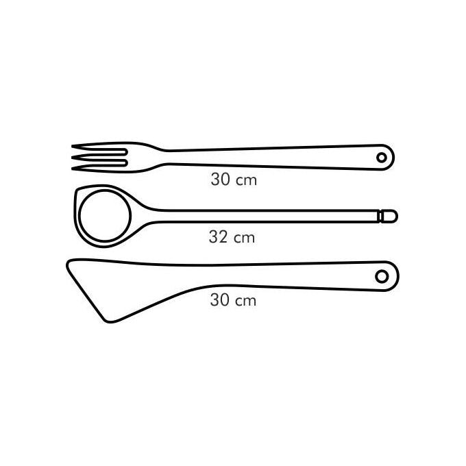 Tescoma Utensili Legno Set Pezzi 3 Woody