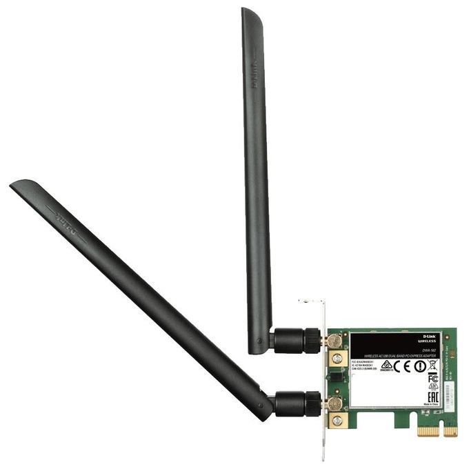 D-link Scheda pciE adapter Ac1200 Dualband 4.5 dbi External Dipole Antennas