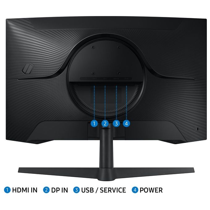 Samsung LS27CG552EUXEN Odyssey G5 Monitor Gaming Curvo 27'' QHD 2560x1440 165 Hz 1 ms AMD FreeSync HDR10 colore Nero