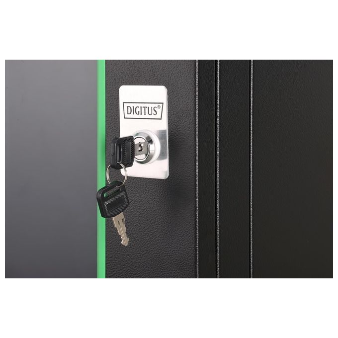 Digitus armadio 9 unita' da muro per reti (a)505 x (l)600 x (p) 450 mm colore nero