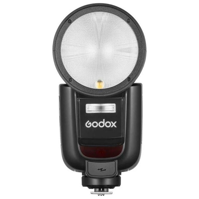 Godox 11415 V1Pro Flash per videocamera Testa rotonda Compatibile Nikon TTL Wireless 2,4 GHz Batteria ricaricabile VB-30 colore Nero