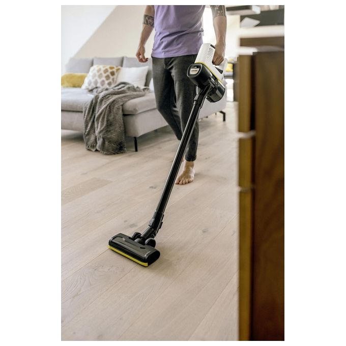 KÄRCHER 1.198-630.0 VC 4 Cordless myHome Aspirapolvere a bastone 2 in 1 senza sacco 650 ml autonomia fino a 30 min 79 dB colore Nero Giallo