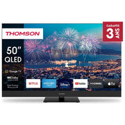 Thomson 50QG6C14 Smart TV QLED 50'' 4K UHD Google TV Dolby Vision Atmos HDR10 Triple Tuner Bluetooth 5.1 colore Nero