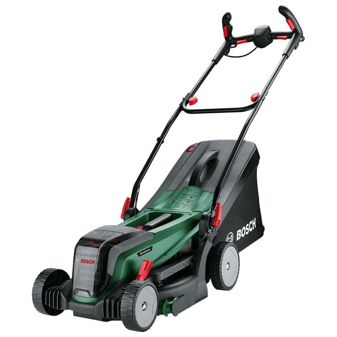 Bosch 06008B9E01 UniversalRotak Tagliaerba a spinta Batteria Superficie 550 m² Larghezza taglio 37 cm colore Nero Verde