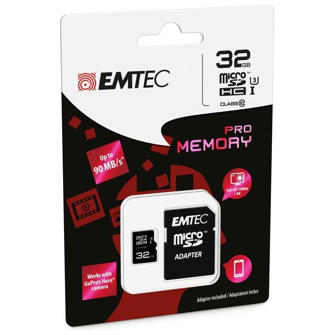 Micro Sd + Adapter 32 Gb Pro (3D - 4K)
