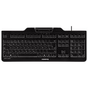Contour Design JK-A0100DE-2 KC 1000 SC Tastiera Cablata USB con Lettore Smart Card QWERTZ Tedesco 105 Tasti Hub USB colore Nero
