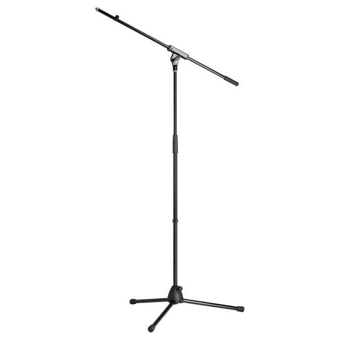 KandM 27105 Supporto per Microfono con Braccio Girevole Estensibile fino a 80,5 cm Altezza Regolabile da 90 a 160 cm Colore Nero