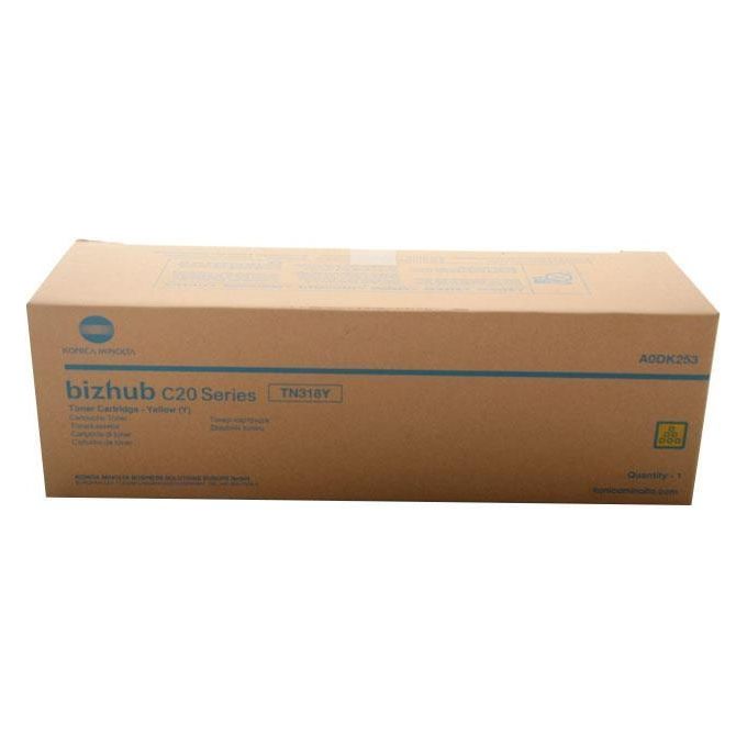 Konica Minolta A0DK253 TN318Y Cartuccia Toner Resa 8000 pagine al 5% colore Giallo