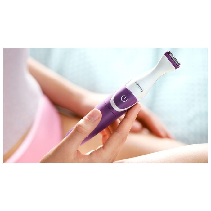 PHILIPS BRT383-15 Rifinitore 3 in 1 per Zona Bikini Taglia Modella e Rasa 100% Impermeabile con 2 Pettini e Custodia colore Viola