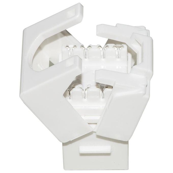 Link Presa Rete Keystone Jack Rj45 Categoria 5e Utp Tooless Bianco 180° Contatti Dorati 50 Micron