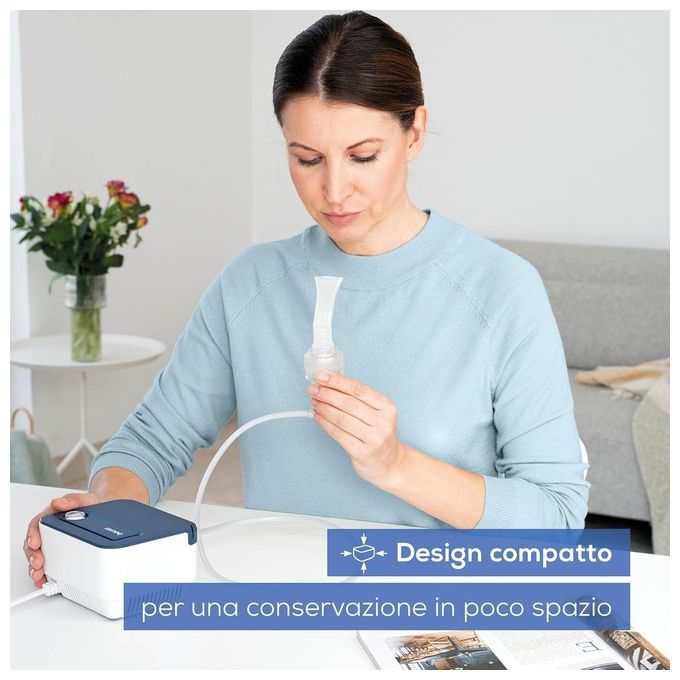 Beurer IH 16 - Aerosol a pistone velocita' di nebulizzazione 03 ml-min ampolla a capacita' standard accessori inclusi rumorosita' contenuta uso familiare (adulto e pediatrico) alimentazione a rete colore Bianco