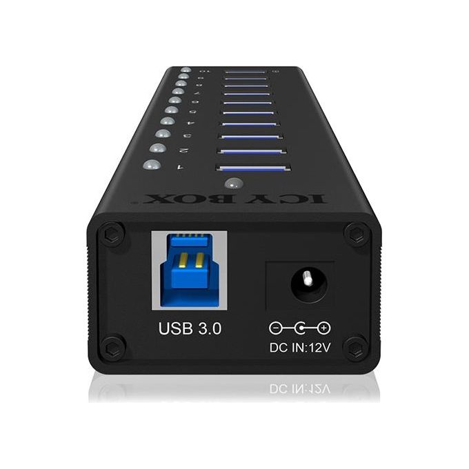 Icy Box IB-AC6110 Hub Usb 3.0 a 10 Porte