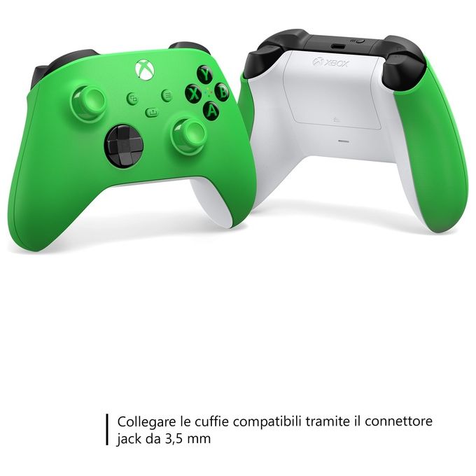 Microsoft QAU-00091 Controller Wireless Xbox Series X S One Bluetooth Pulsante Condividi D-pad ibrido Jack 3,5 mm colore Verde