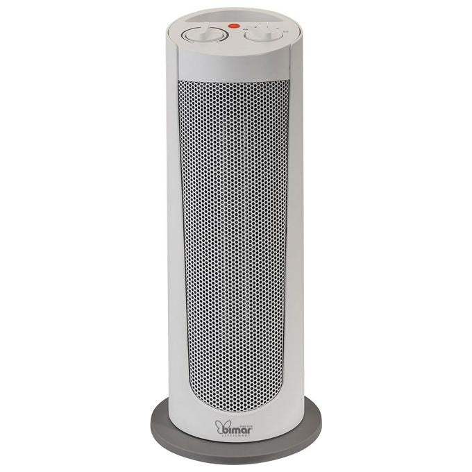 Bimar HP129 Termoventilatore PTC a Colonna 2000W con Termostato Regolabile e Oscillazione Automatica colore Bianco