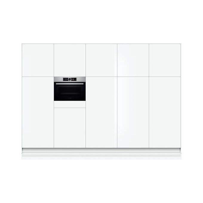Bosch CSG656BS1 Serie 8 Forno Elettrico Compatto Multifunzione da Incasso a Vapore Capacita' 47 Litri Classe energetica A+ 14 Programmi EcoClean Fast Pre-Heating 60 cm Acciaio Inox