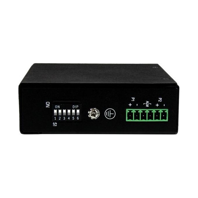 StarTech Switch di rete Commutatore Industriale Gigabit Ethernet a 5 porte non gestito - Guide DIN - Montabile a parete