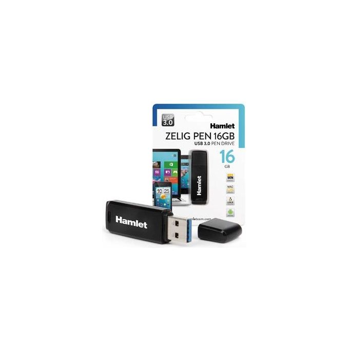 Hamlet Zelig Pen Drive 16gb Nero Usb 3.0