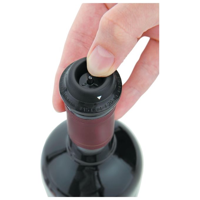 Haier HAWUKIT06 Set da Vino Elettrico 6 in 1 Ricaricabile USB Apribottiglie Aeratore Tagliacapsule Pompetta Sottovuoto 2 Tappi colore Nero